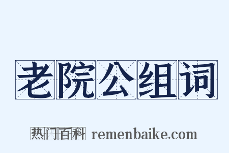 老院公组词是什么意思的图片